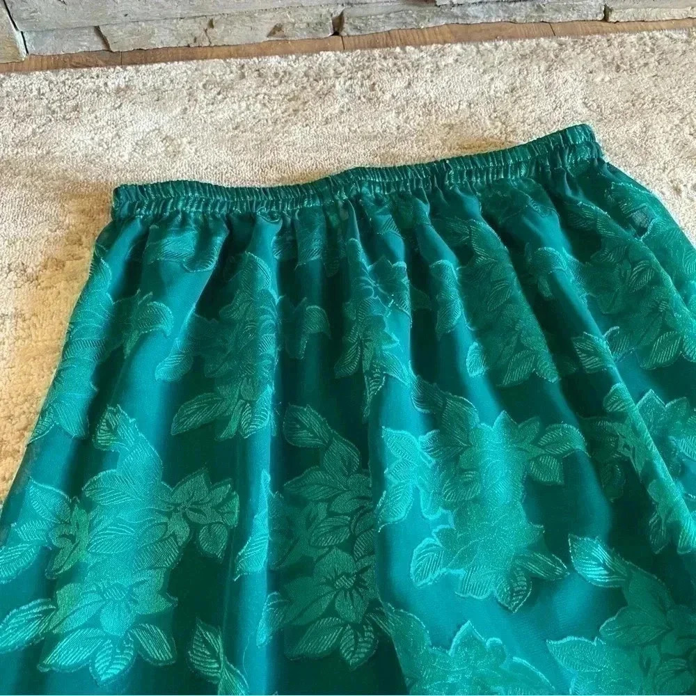 Victoria's Secret Vintage 80s Sheer Green Applique Pajama Bottoms Lounge Pants - Picture 10 of 12